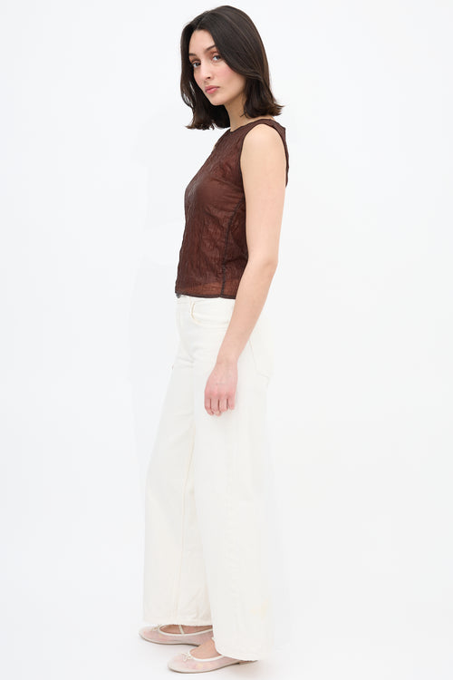 Local Woman Crinkled Tank Top