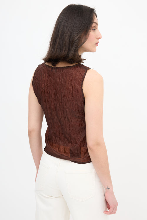 Local Woman Crinkled Tank Top