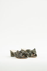 Loeffler Randal Black & Bronze Pleated Sandal