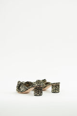 Loeffler Randal Black & Bronze Pleated Sandal