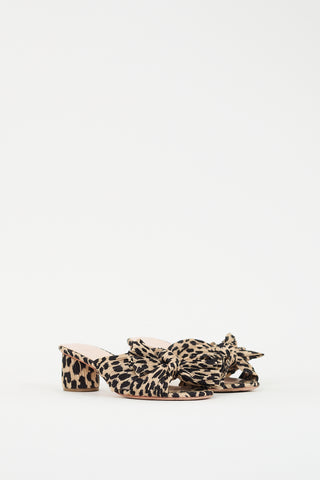 Loeffler Randall Beige & Black Printed Emilia Mule