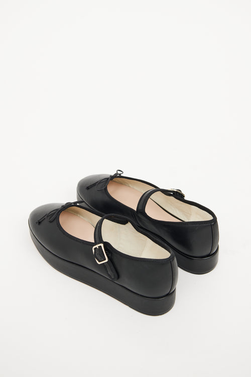 Loeffler Randall Black Platform Ballet Flat