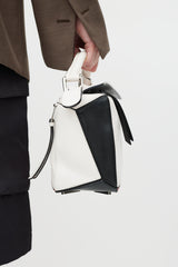 Loewe Beige & Multicolour Small Leather Puzzle Bag