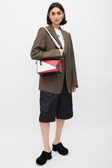 Loewe Beige & Multicolour Small Leather Puzzle Bag