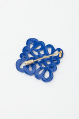 Loewe Blue & Gold Enamel Logo Brooch