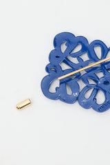 Loewe Blue & Gold Enamel Logo Brooch