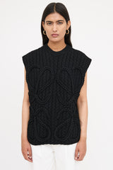 Loewe Anagram Cable Knit Vest