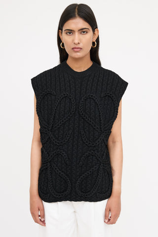 Loewe Anagram Cable Knit Vest