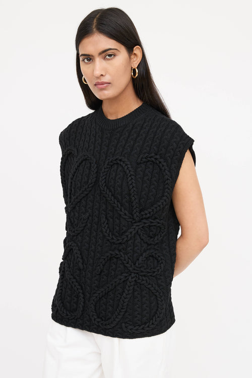 Loewe Anagram Cable Knit Vest