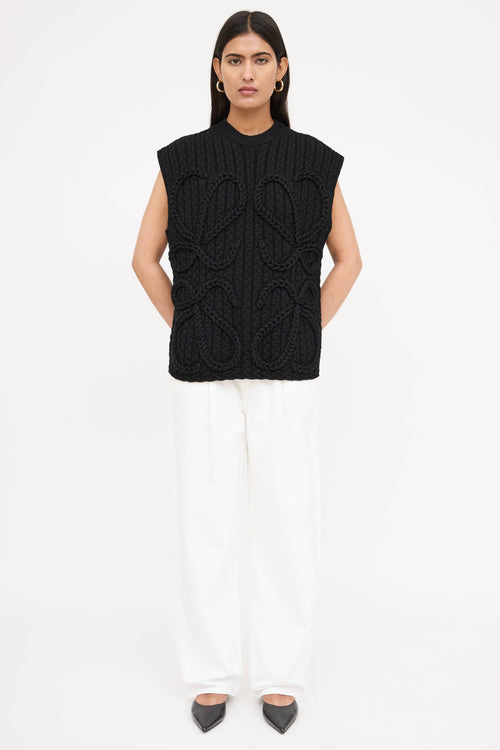 Loewe Anagram Cable Knit Vest