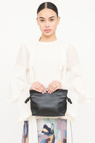 Leather Flamenco Clutch Bag