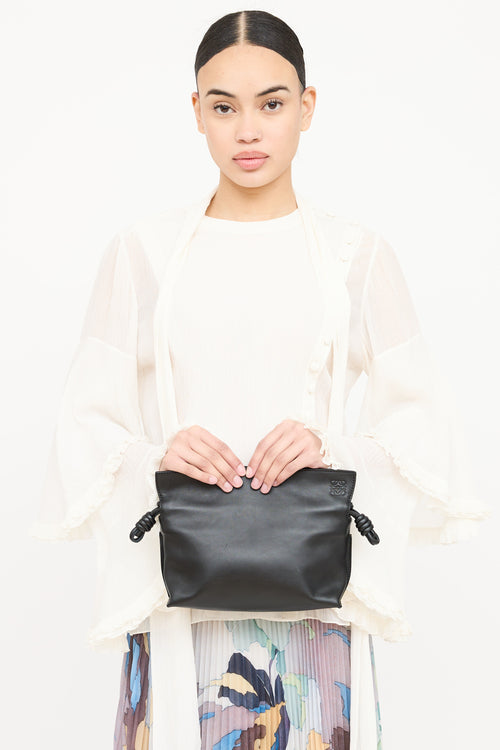 Leather Flamenco Clutch Bag