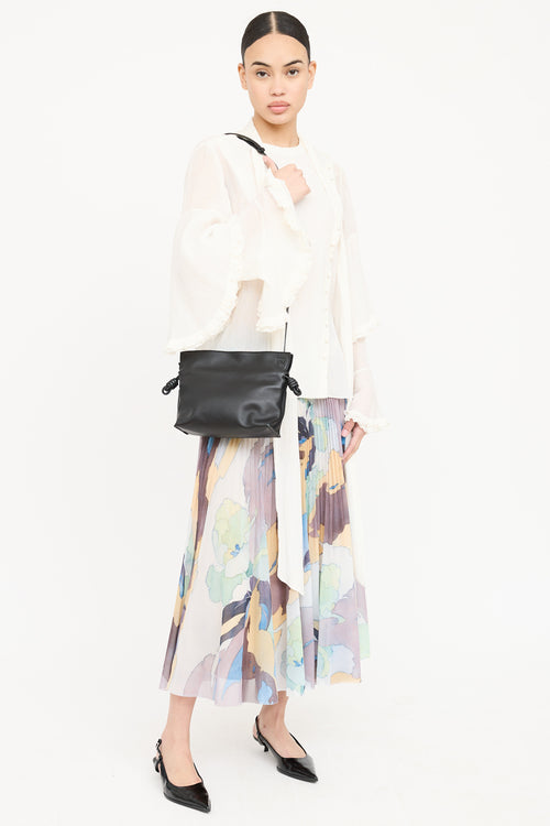 Leather Flamenco Clutch Bag