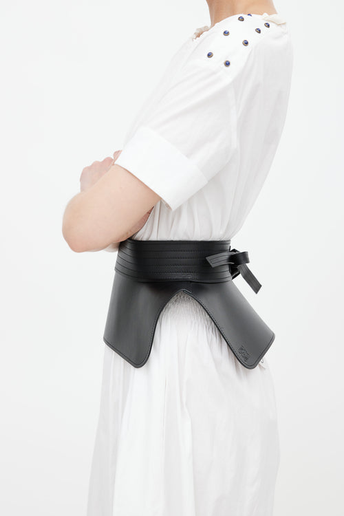 Loewe Black Leather Obi Belt