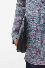 Loewe Black Textured Leather T Pouch