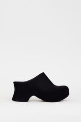 Loewe Black Velour & Rubber Terra Platform Mule