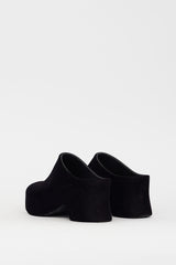 Loewe Black Velour & Rubber Terra Platform Mule