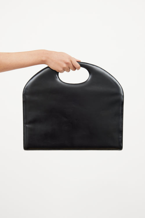 Black Top Handle Bag