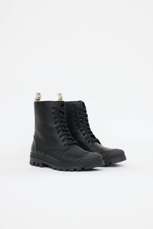 Loewe Leather Combat Boot