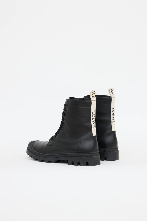 Loewe Leather Combat Boot