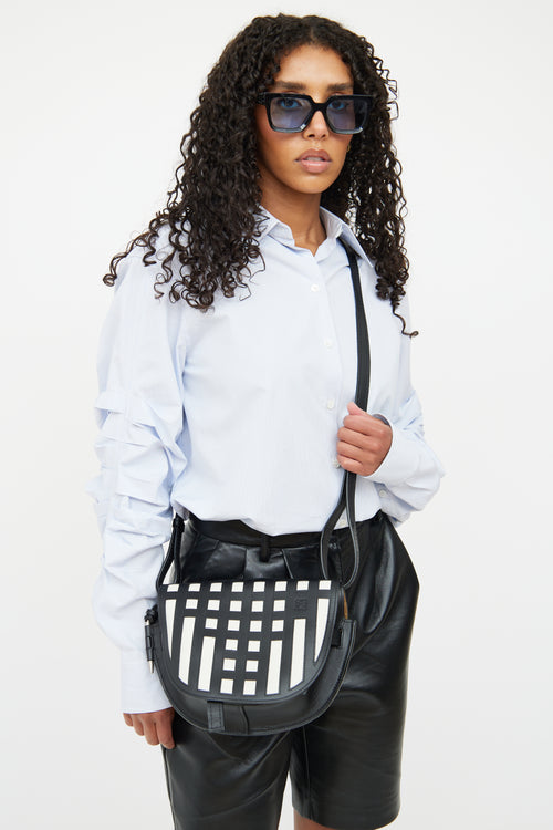 Loewe Black & White Grid Gate Bag