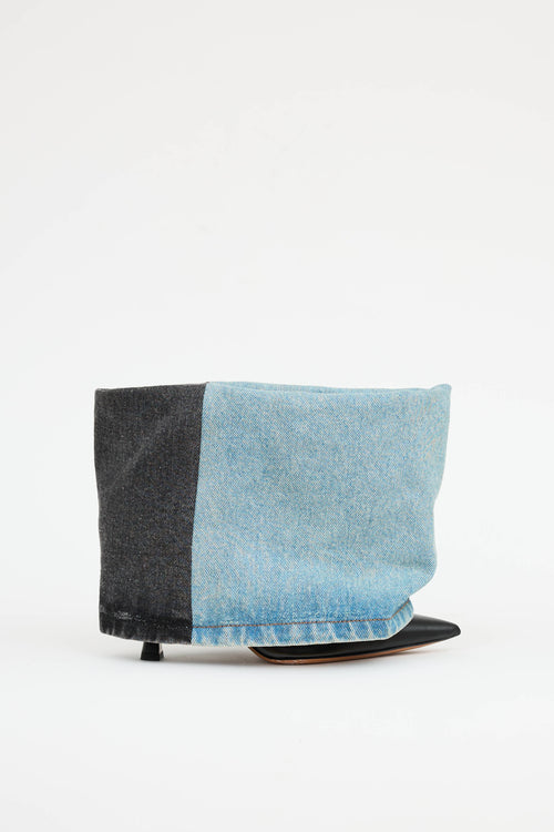 LoeweTwo-Tone Denim Ankle Boot