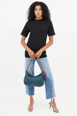 Loewe Blue & Pink Leather Shoulder Bag