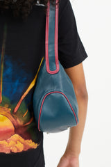 Loewe Blue & Pink Leather Shoulder Bag