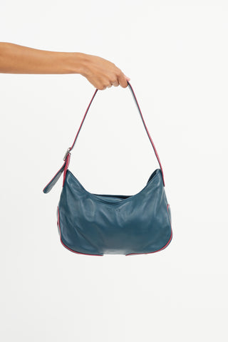 Loewe Blue & Pink Leather Shoulder Bag