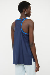 Loewe Navy & Blue Racer Back Top