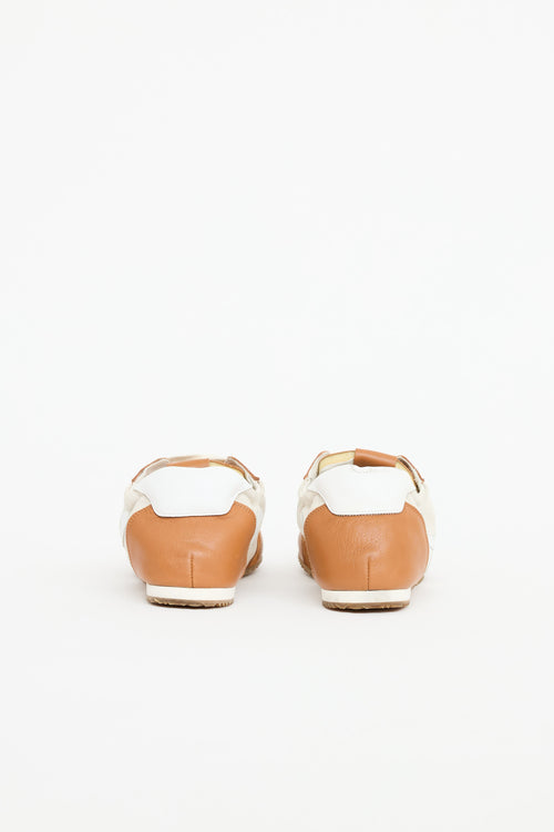 Leather Panelled Ballet Sneaker