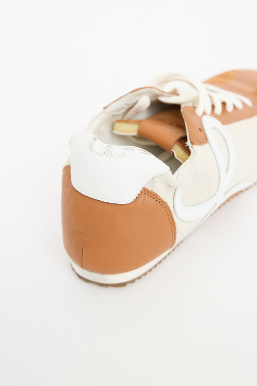 Leather Panelled Ballet Sneaker