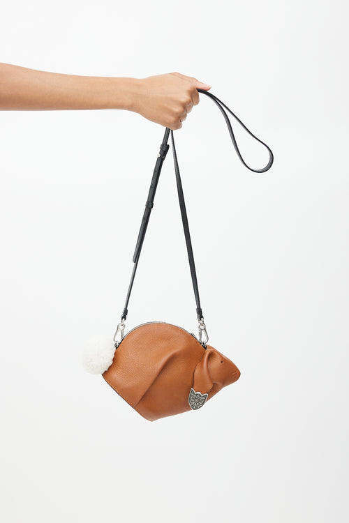 Loewe Brown Mini Bolso Structured Crossbody Bag