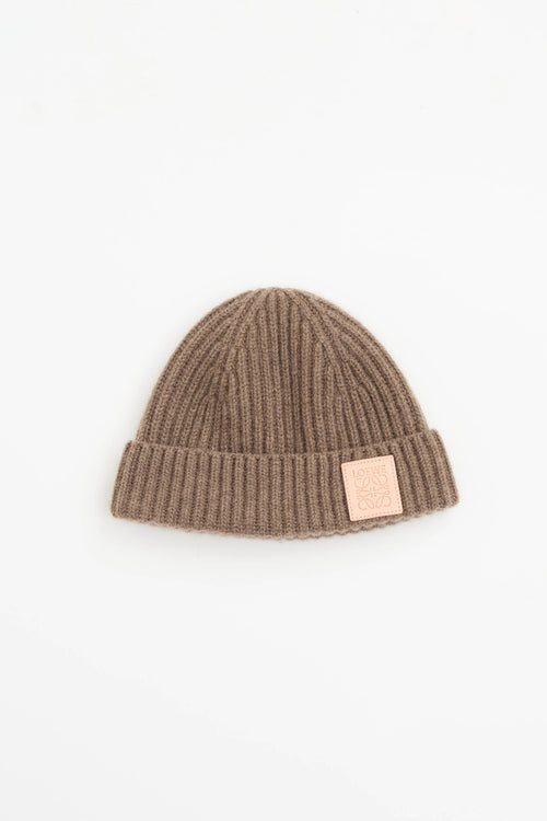 Loewe Cashmere Knit Logo Beanie
