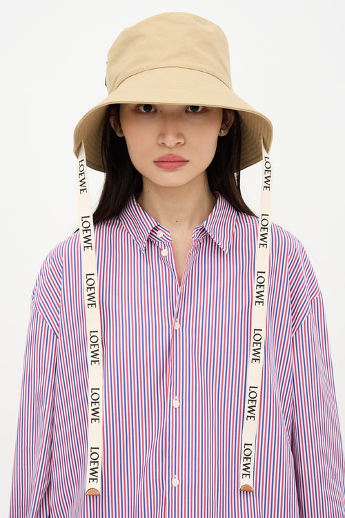 Loewe Canvas Logo Bucket Hat