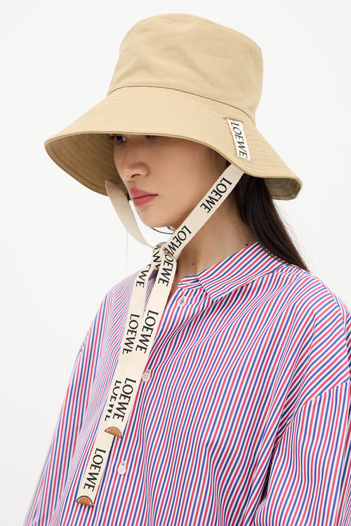 Loewe Canvas Logo Bucket Hat