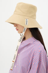 Loewe Canvas Logo Bucket Hat
