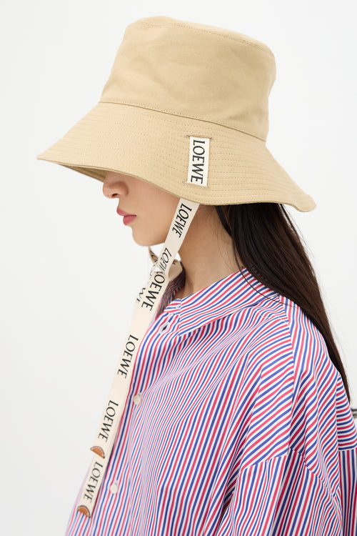 Loewe Canvas Logo Bucket Hat