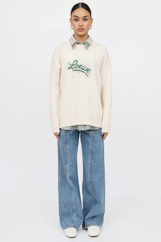 Loewe Wool Beaded Logo Sweater