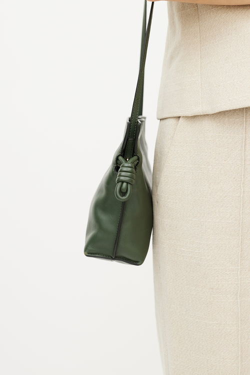 Loewe Dark Green Mini Flamenco Clutch Bag