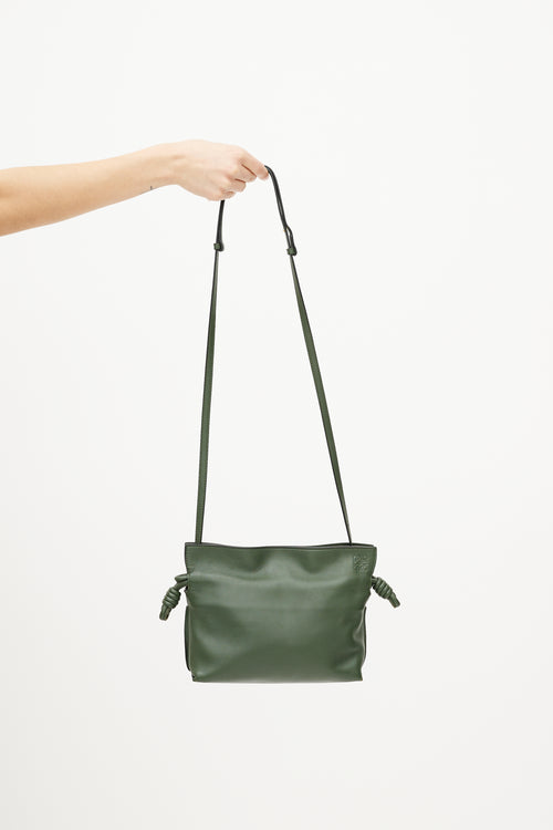 Loewe Dark Green Mini Flamenco Clutch Bag