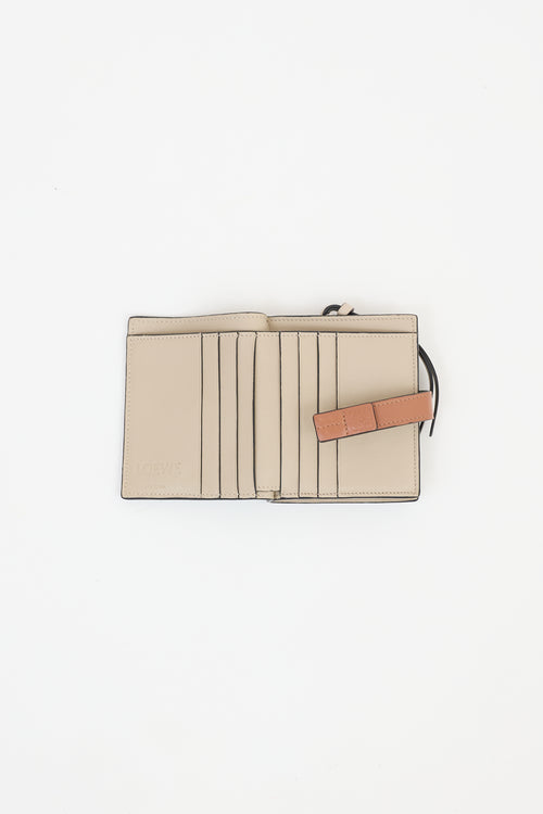 Loewe Green & Multi Leather Compact Zip Wallet