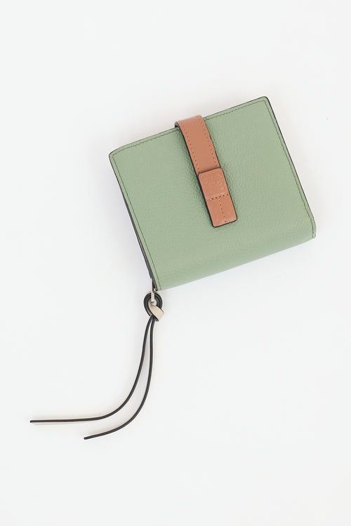 Loewe Green & Multi Leather Compact Zip Wallet