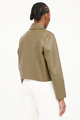 Loewe Leather Button Up Jacket