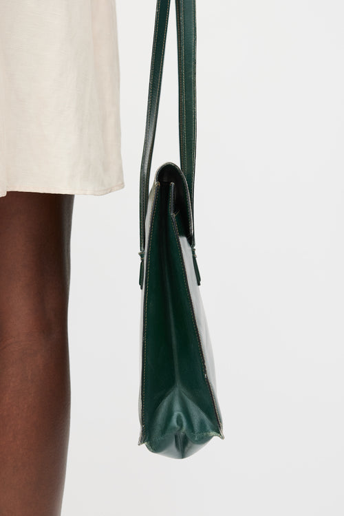 Loewe Green Leather Tote Bag