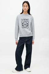 Loewe Grey & Black Logo Sweatshirt