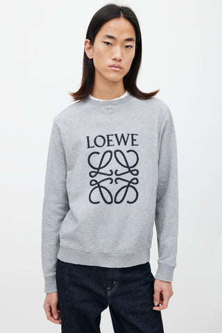 Loewe Grey & Black Logo Sweatshirt