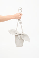 Loewe Grey Leather Bunny Crossbody Bag