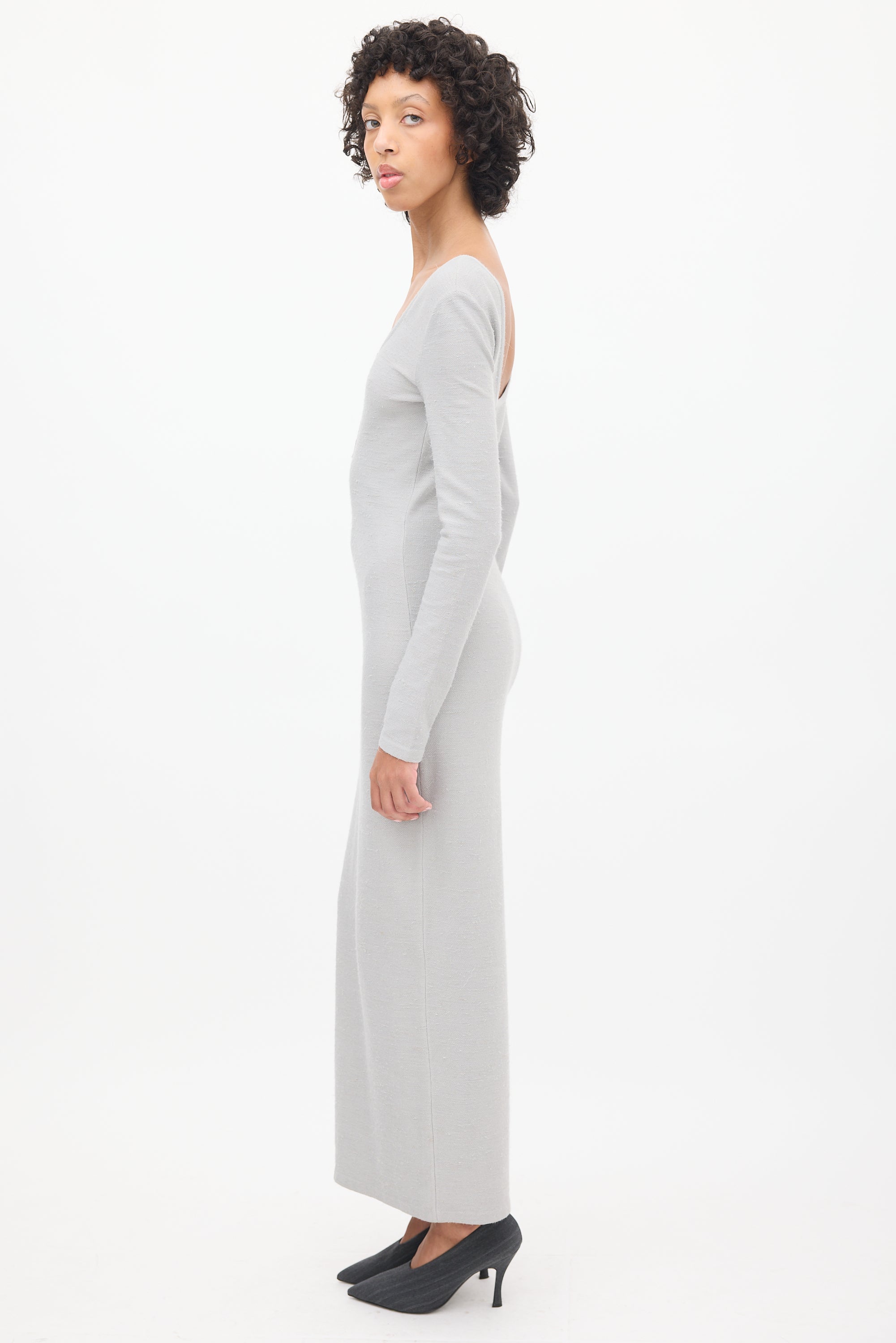 loewe dress grey Loewe Stretch Cotton Tank Dress Dresses Grey In Gray