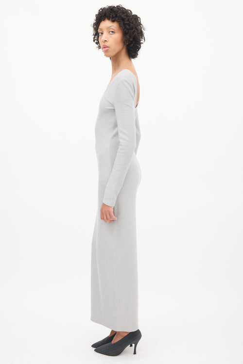 Loewe Heather Grey Henley Midi Dress